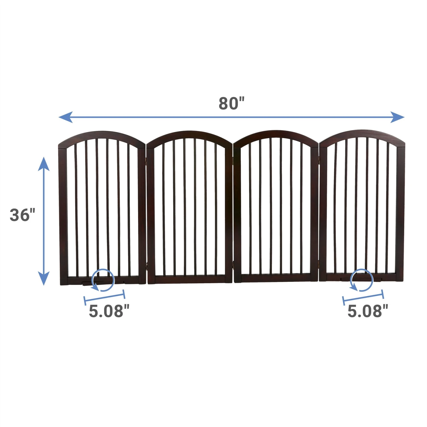 Frisco Arch 4-Panel Solid Wood Dog Gate - Image 2