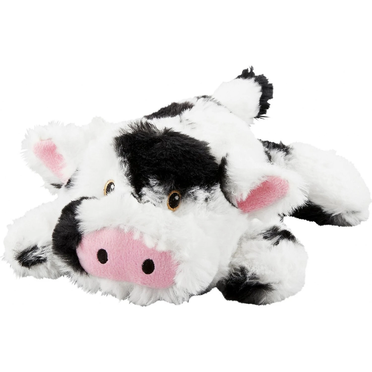 Frisco Cow Plush Squeaky Dog Toy & Playology Scented Dual Layer Ring Dog Toy - Image 2