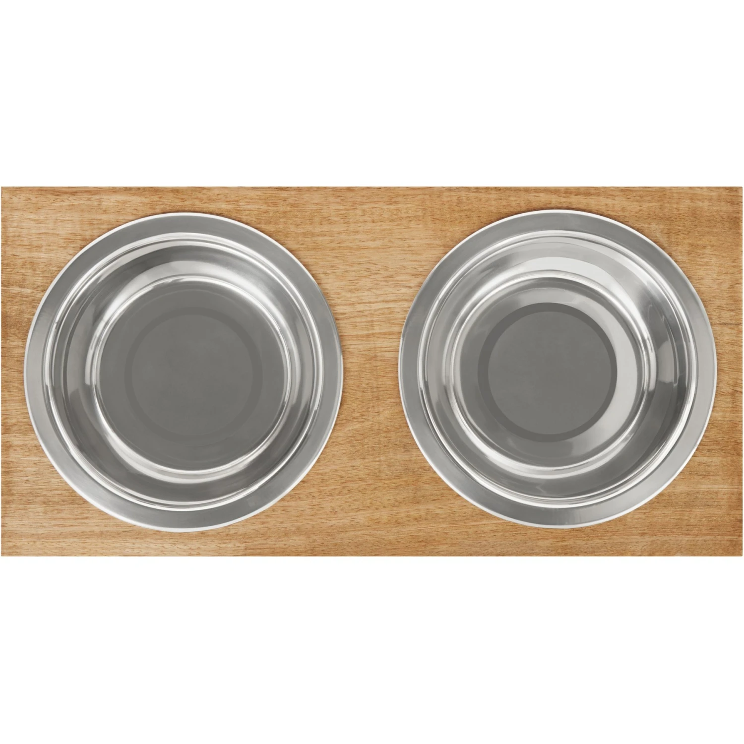 Frisco Premium Wood Elevated Stainless Steel Double Diner Dog & Cat Bowl - Image 4