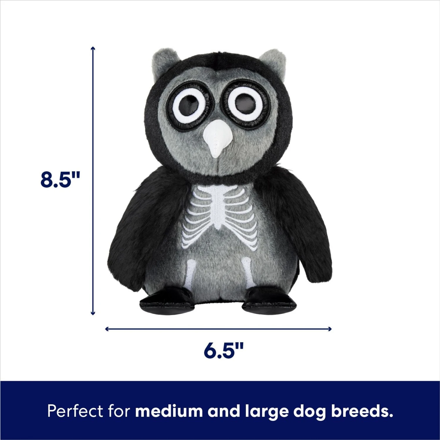 Frisco Halloween Spooky Owl Plush Squeaky Dog Toy - Image 2