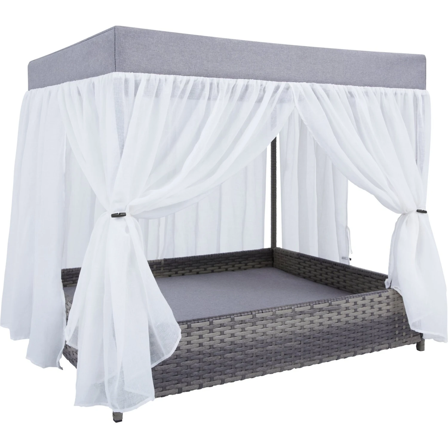 Frisco Outdoor Wicker Canopy Dog Bed - Image 3