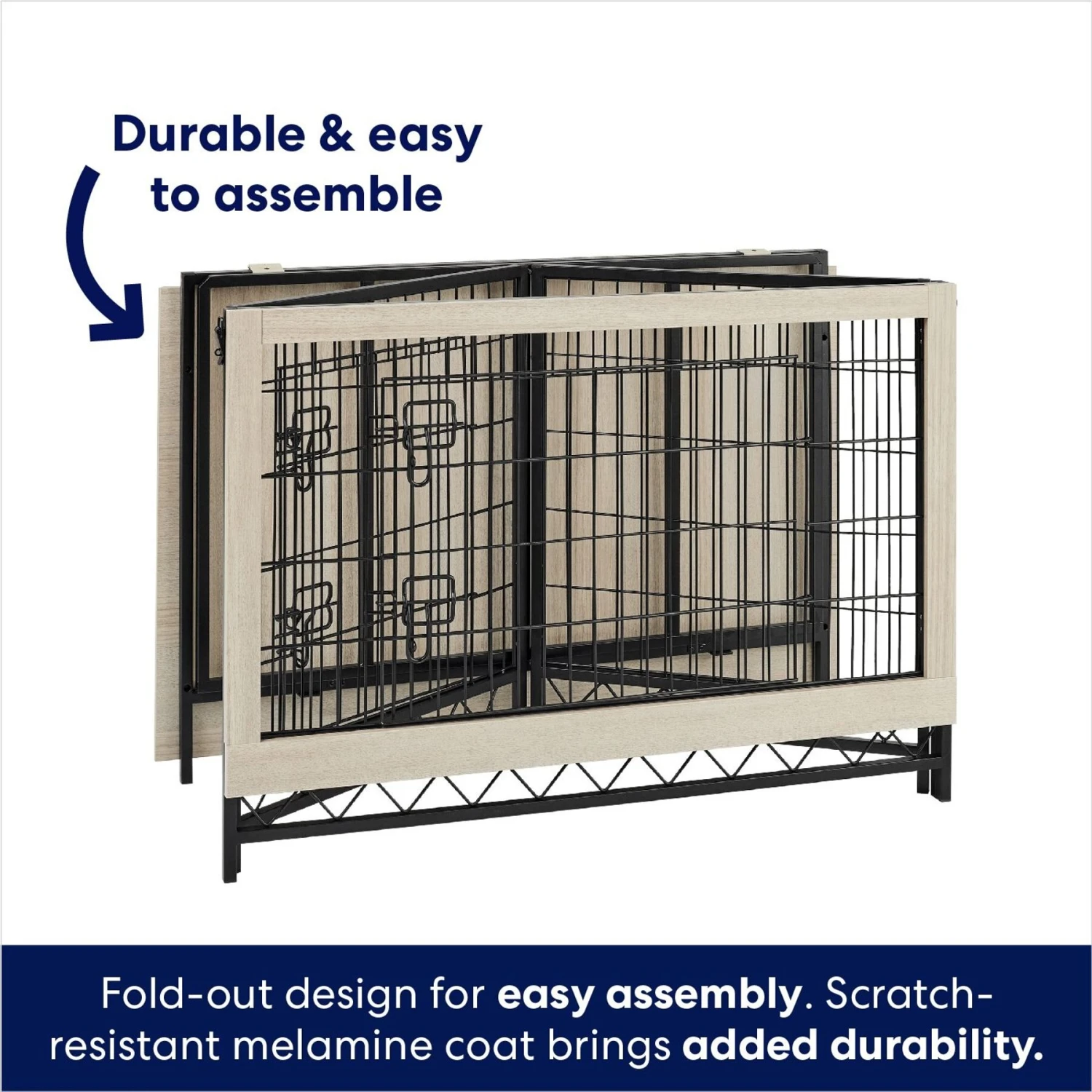 Frisco Easy Set-Up Wood Furniture Style Dog Crates - Image 4