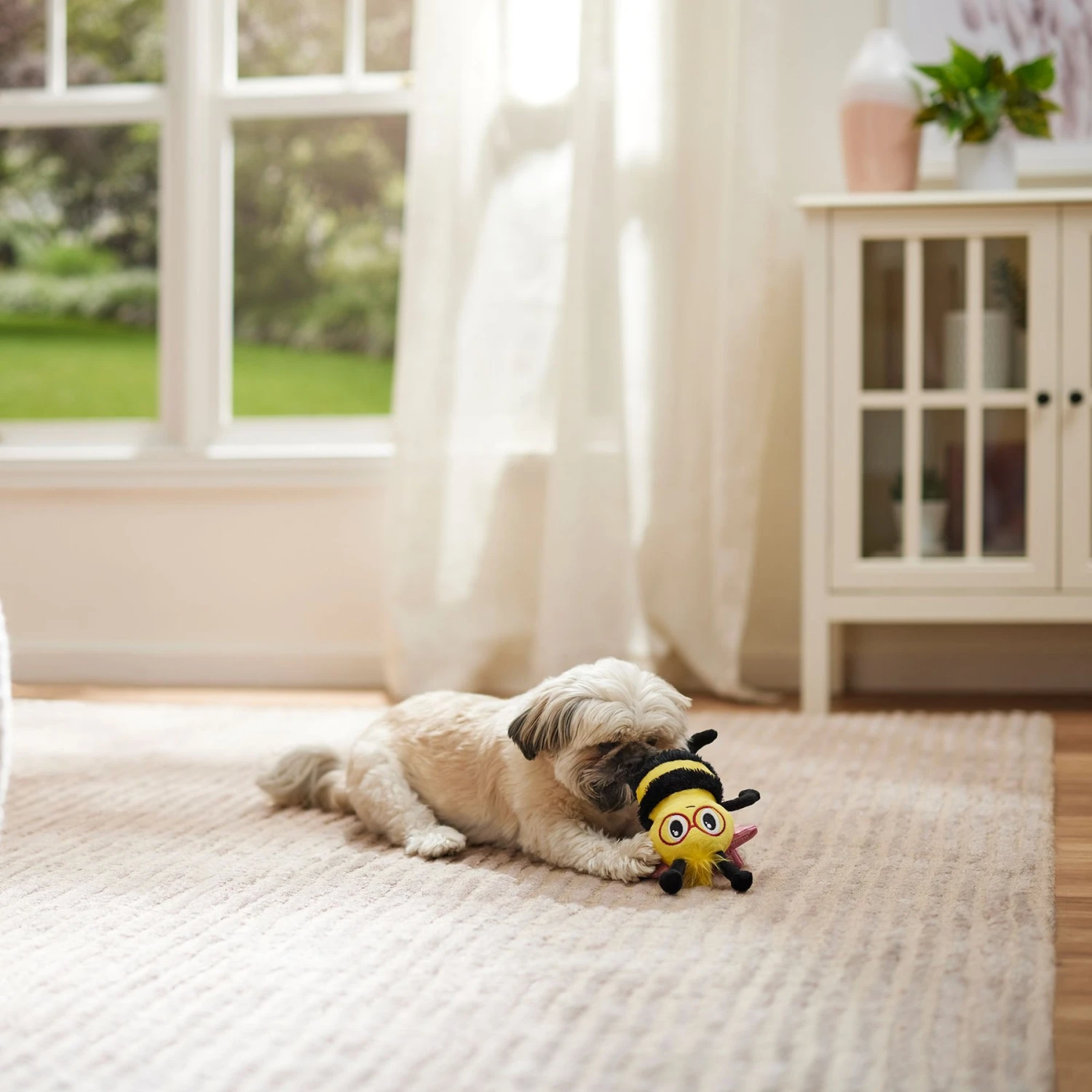 Frisco Valentine Love Buzz Bee Plush Squeaky Dog Toy - Image 4