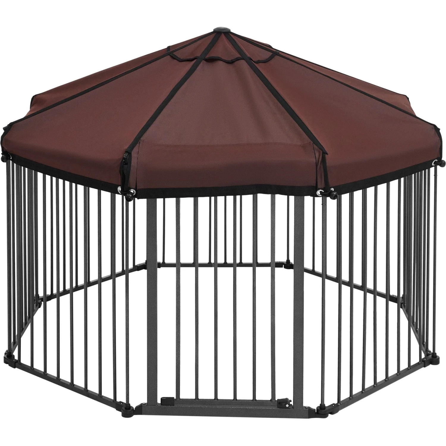 Frisco Outdoor Galvanized Steel 8-Panel Configurable Gate And Playpen With Oxford Roof - Image 4