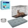 Frisco Swirl Dog Crate Mat + 3 Items