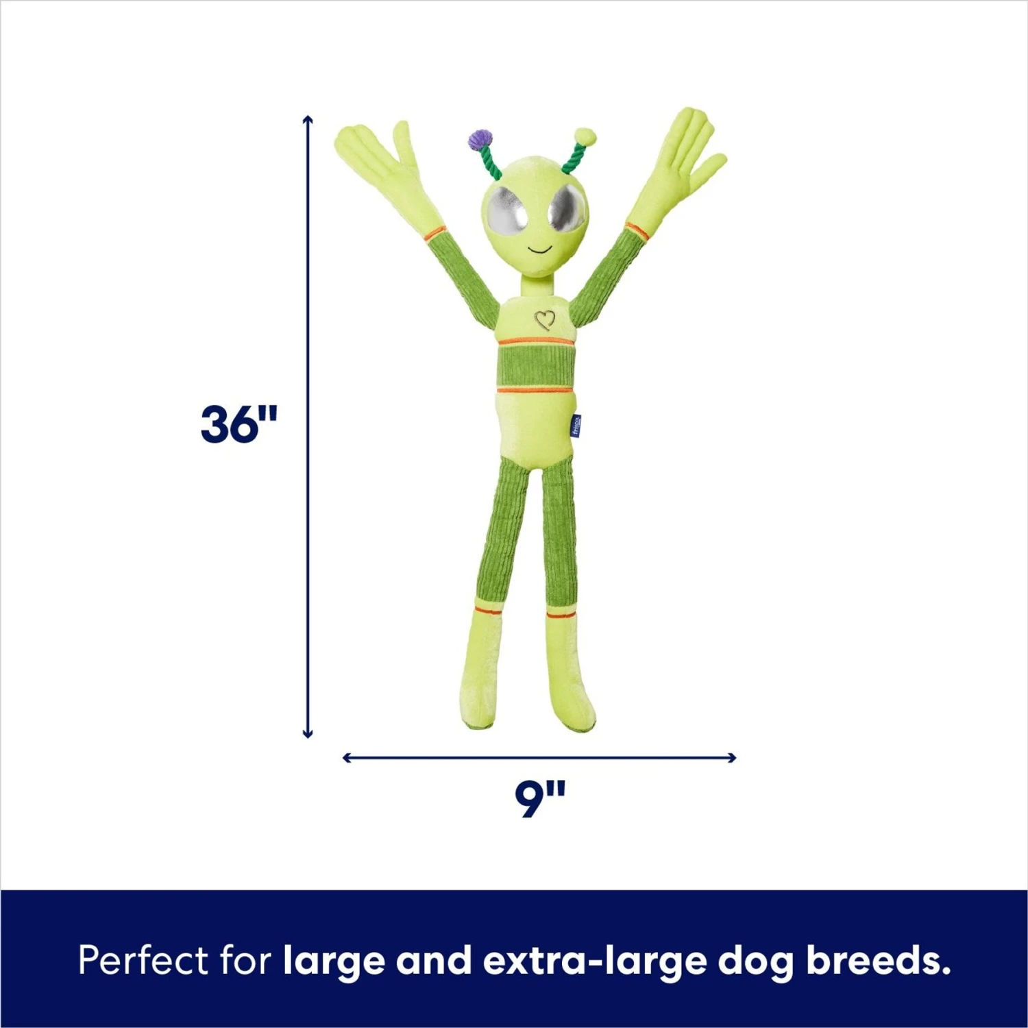 Frisco Halloween Alien Wagazoo Plush Squeaky Dog Toy, Extra Long - Image 2