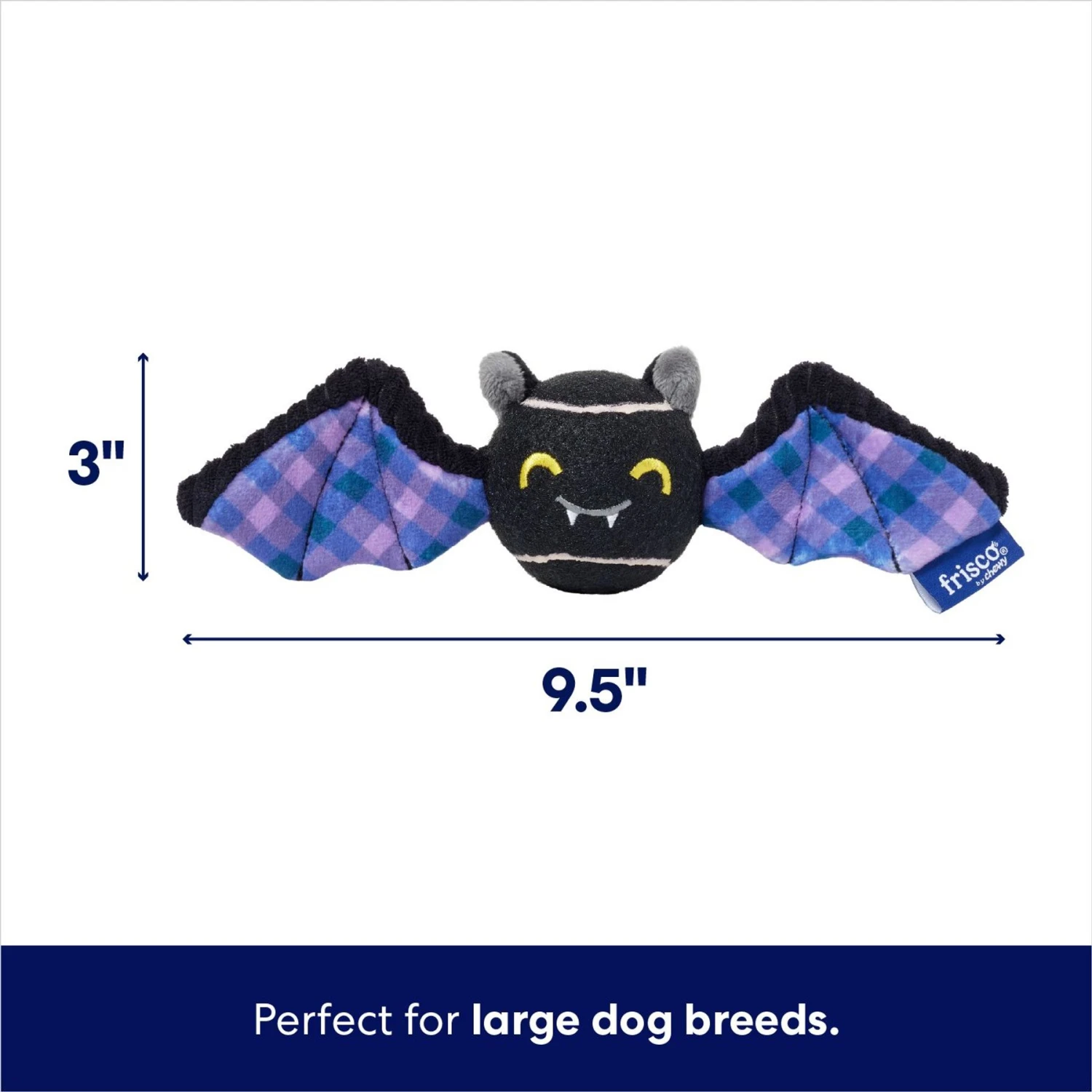 Frisco Halloween Bat Fetch Squeaky Tennis Ball Dog Toy - Image 2