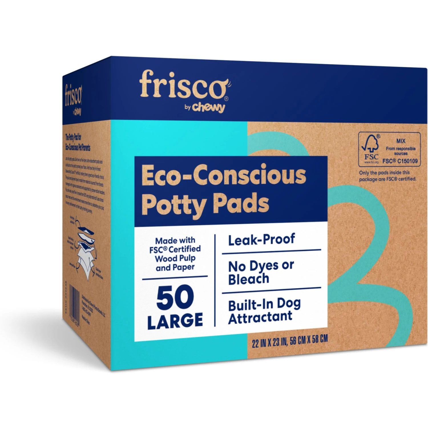 Frisco Large Eco-Conscious Dog Training & Potty Pads & American Journey Peanut Butter Recipe Grain-Free Oven Baked Crunchy Biscuit Dog Treats - Image 2