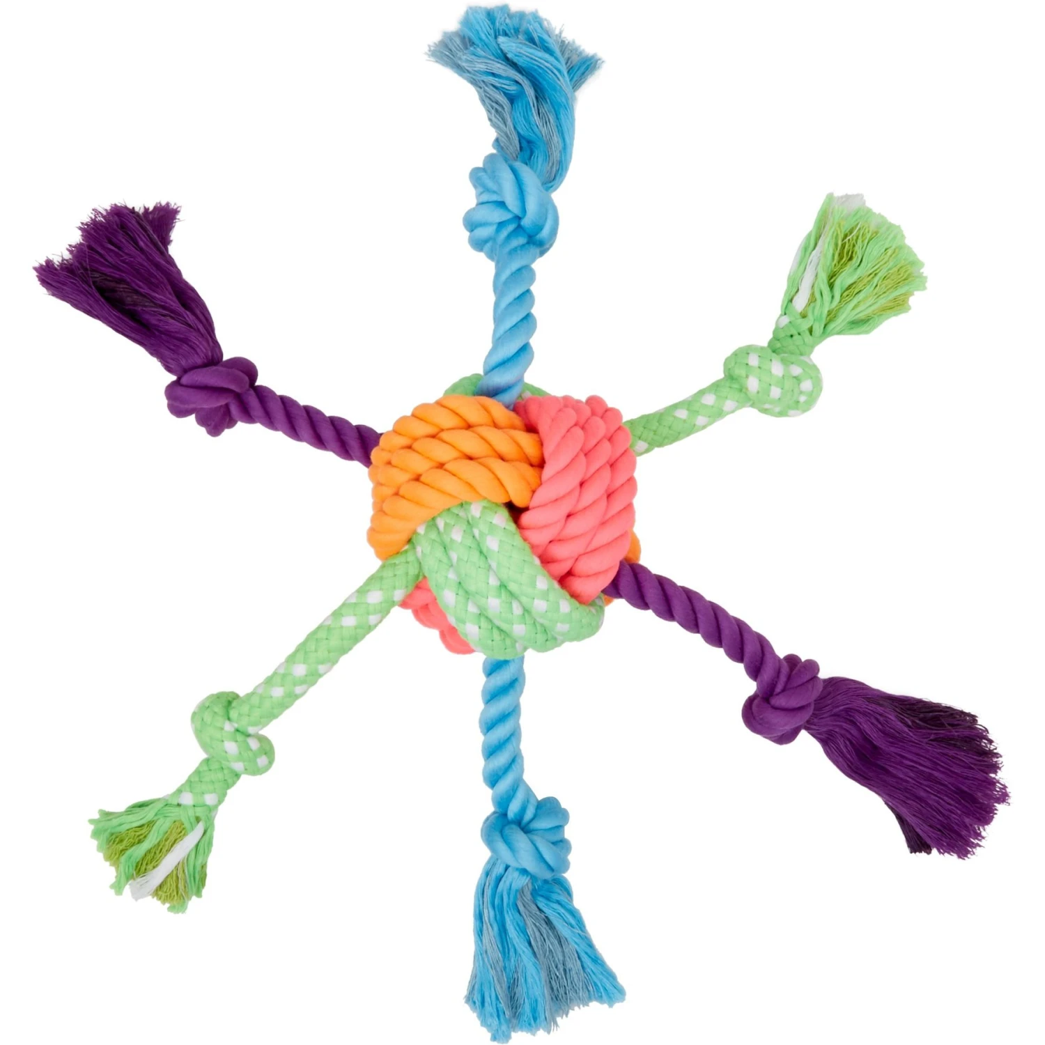 Frisco Fetch Colorful Ball Knot Rope Dog Toy & Frisco Monkey Plush With Rope Squeaky Dog Toy - Image 2